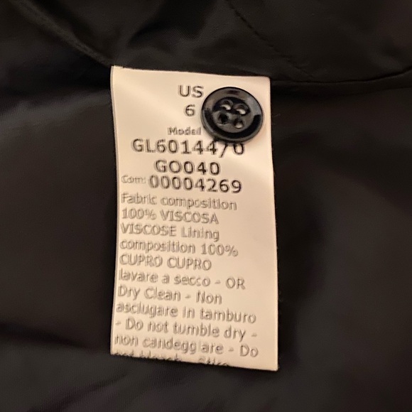 G. label by GOOP denise mini shirt dress navy blue white polka dot 6 ruffle hem - Picture 6 of 6